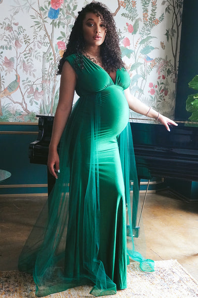Luxury Gold Maternity Gown, Pregnant ...